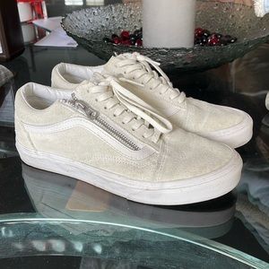Vans Old Skool Zipper White/Cream Wmn Sz 9/Men Sz 7.5